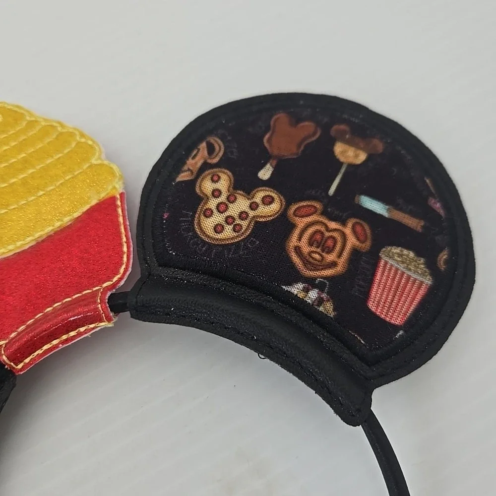 Disney Mickey Mouse Ears Headband - Snacks Cookies Pattern w/ Cupcake‎ Topper